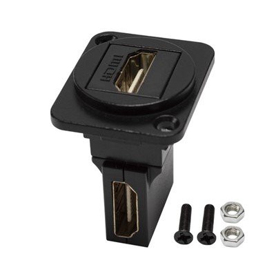 Pravokutni HDMI adapter za montažu na panel, ženski i ženski pretvarač