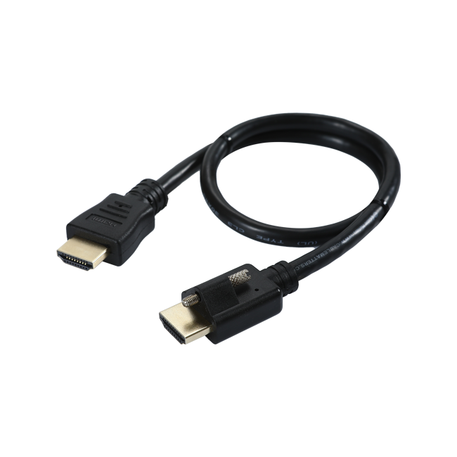 Customized HDMI To HDMI Adapter Cable With Screw Nut