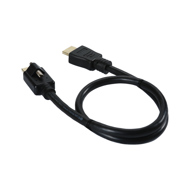 Customized HDMI To HDMI Adapter Cable With Screw Nut